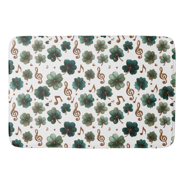 St. Patrick’s Day Musical Shamrock Bath Mat (Front)