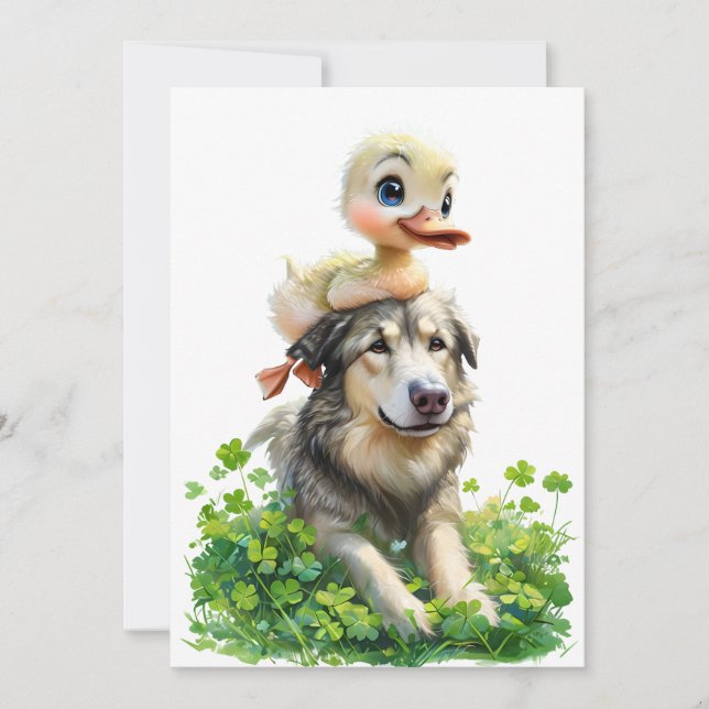 St. Patrick’s Day Party Invitation: Duckling  Invitation (Front)