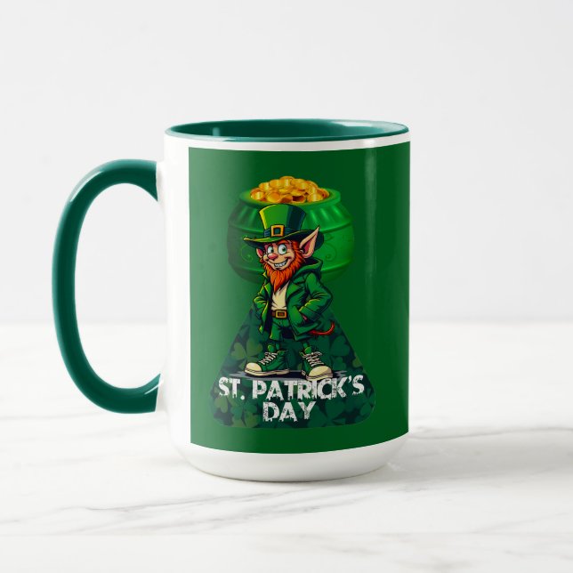 St Patrick’s Day Pot of Gold - caneca Mug (Left)