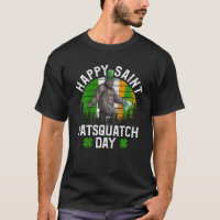St Patrick s Day Sasquatch T shirt Irish Bigfoot G