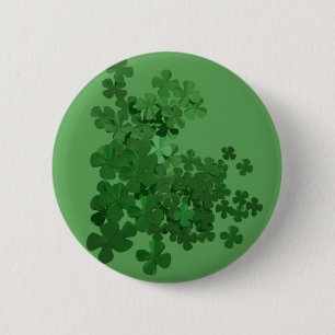 St. Patrick’s Day Shamrock 6 Cm Round Badge