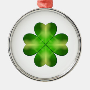 St. Patrick’s Day Shamrock Background Metal Tree Decoration