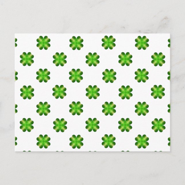 St. Patrick’s Day Shamrock Background Postcard (Front)
