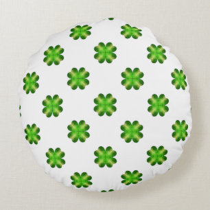 St. Patrick’s Day Shamrock Background Round Cushion