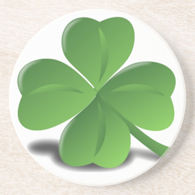St. Patrick’s Day Shamrock Clover Coaster (Front)