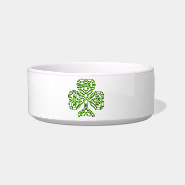 St. Patrick’s Day  Shamrock Clover Pet Bowl (Front)