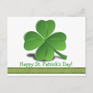 St. Patrick’s Day Shamrock Clover Postcard