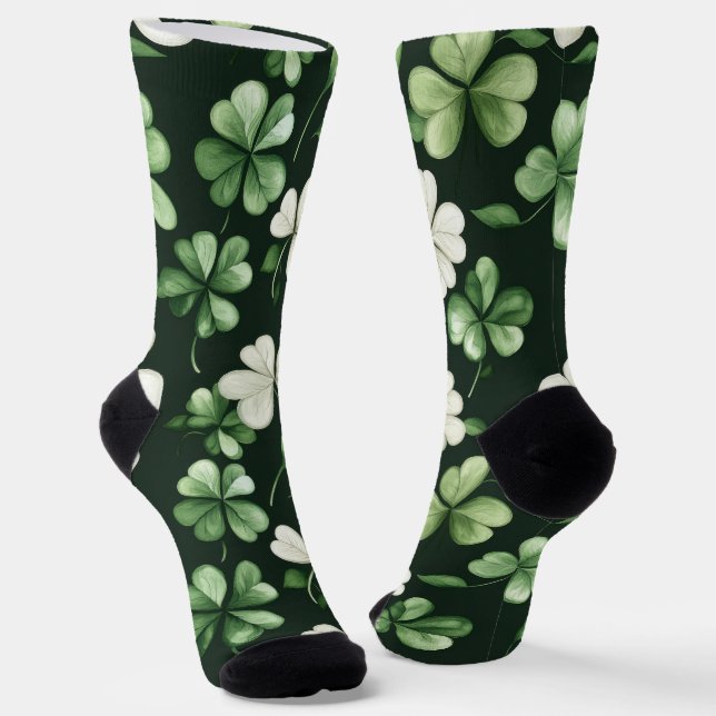 St. Patrick’s Day Shamrock Golf Socks (Angled)