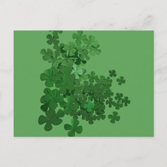 St. Patrick’s Day Shamrock Postcard (Front)
