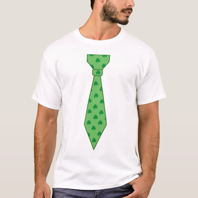 St. Patrick’s Day Shamrock Tie T-Shirt (Front)
