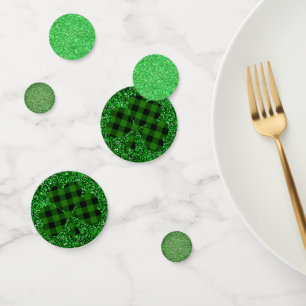 St. Patrick’s day sparkle glitter green pattern Confetti