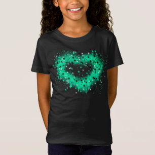 St. Patrick’s day spray paint glittering heart T-Shirt