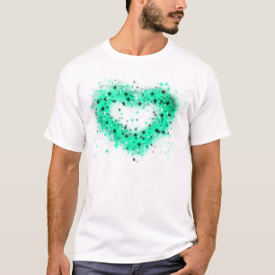 St. Patrick’s day spray paint glittering heart T-Shirt