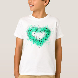 St. Patrick’s day spray paint glittering heart T-Shirt