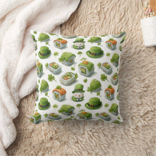 St. Patrick’s Day Sushi Rolls & Shamrock Cushion