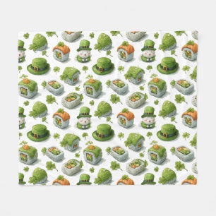 St. Patrick’s Day Sushi Rolls & Shamrock Fleece Blanket
