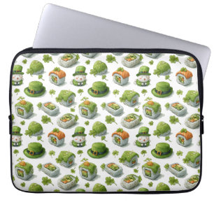 St. Patrick’s Day Sushi Rolls & Shamrock Laptop Sleeve
