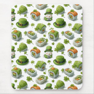 St. Patrick’s Day Sushi Rolls & Shamrock Mouse Mat