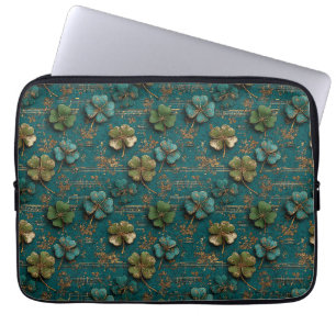 St. Patrick’s Day Vintage Shamrock Music Laptop Sleeve