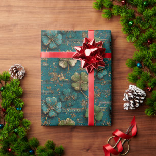 St. Patrick’s Day Vintage Shamrock Music Wrapping Paper