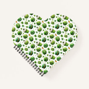 St. Patrick’s Day Watercolor Macaron & Shamrock Notebook