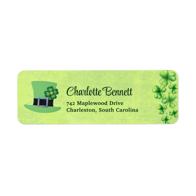 St. Patrick’s Day Watercolor Shamrock on green (Front)