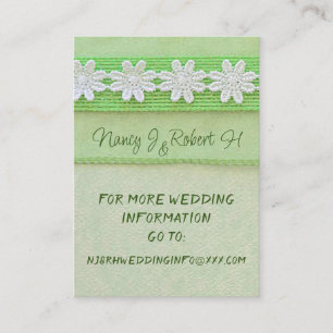 St. Patrick’s Day Wedding Info Enclosure Cards