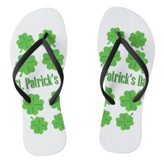 St. Patrick’s Day with clover Flip Flops
