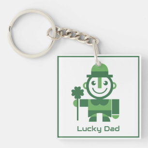 St. Patrick’s Day with minimalist Lucky Leprechaun Key Ring