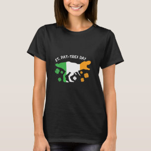 St Patrick S Happy St Pat Rex Day Rex Dinosaur Iri T-Shirt