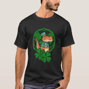 St. Patrick`S Patricks Day Irish Lucky Dinosaur Re T-Shirt