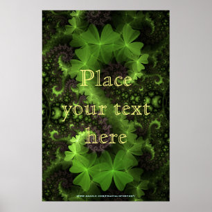 St Patrick Shamrock Field Poster