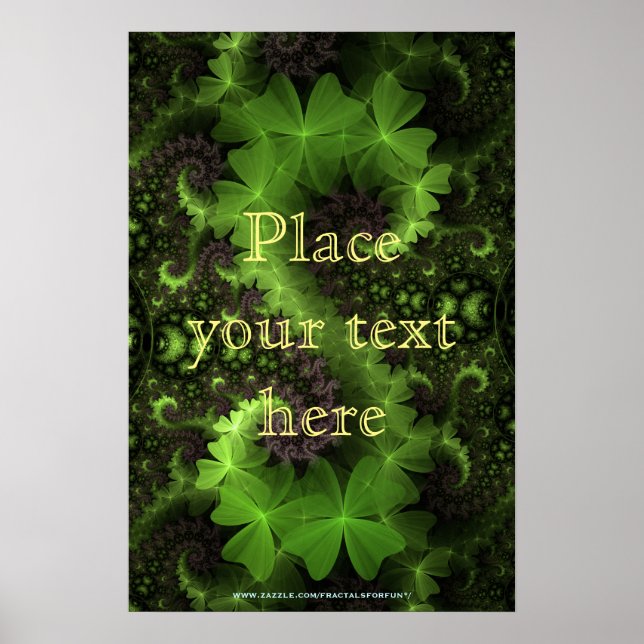 St Patrick Shamrock Field Poster (Front)