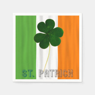 St. Patrick Shamrock Irish Ireland Typography Napkin