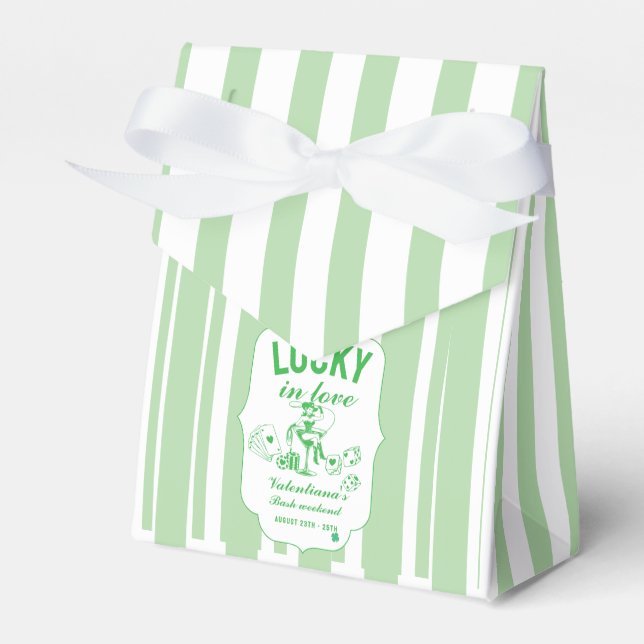 St patrick she found her lcuky charm bachelorette  favour box (Front Side)