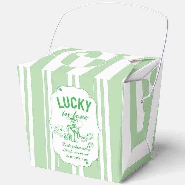 St patrick she found her lcuky charm bachelorette  favour box (Front)