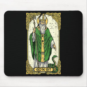 St patrick snake gon git card saint pattys men mouse mat