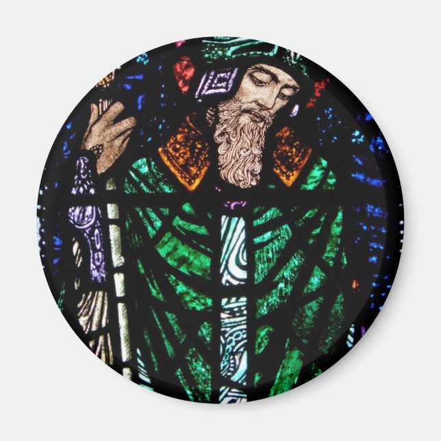 St. Patrick Stained Glass Magnet (Front)