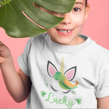 St Patrick Unicorn Lucky Green Clover Shamrock Fun