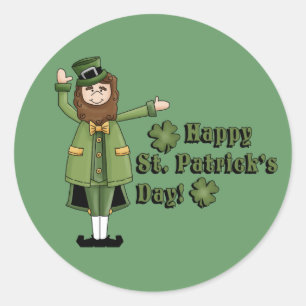 St Patrick Wishes You A Happy St Pats Day Classic Round Sticker