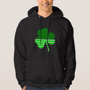 st patricks american clover shamrock green hoodie