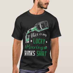 St Patricks Bartender Lucky Pouring Drinks Bartend T-Shirt