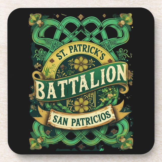 St Patricks Battalion San Patricios Irish Mexican Coaster (Front)
