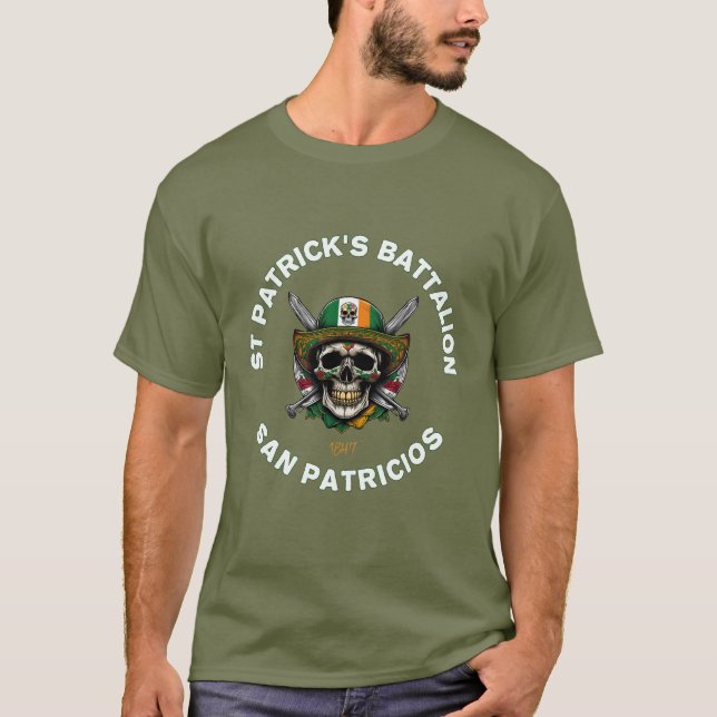 St Patricks Battalion San Patricios Irish Mexican T-Shirt (Front)