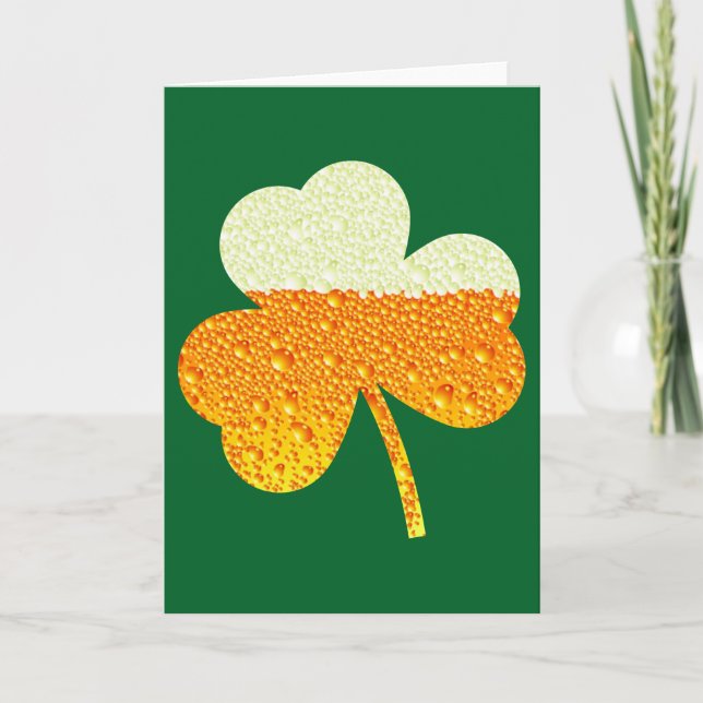 st patricks beer clover card (Front)