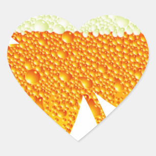 st patricks beer clover heart sticker