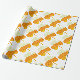 st patricks beer clover wrapping paper