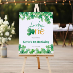 St. Patrick's Birthday Lucky One Welcome Sign