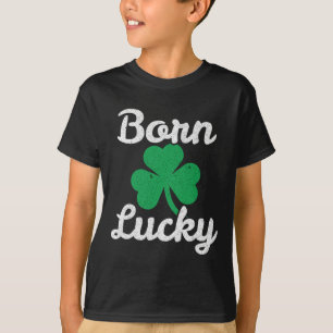 St Patricks Born Lucky Irish Descendant Leprechaun T-Shirt