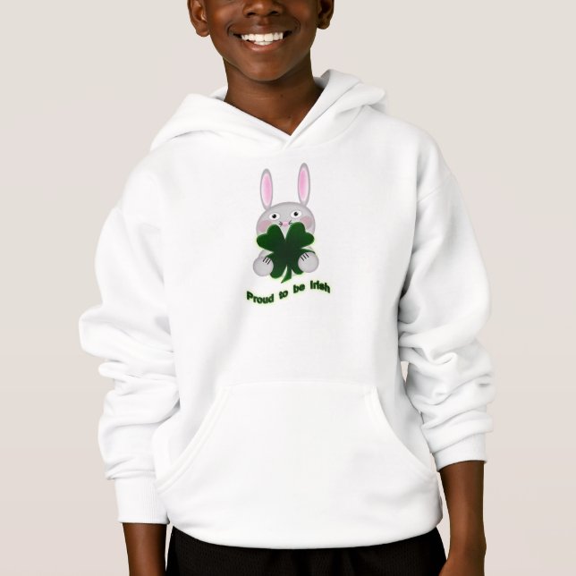St. Patricks Bunny Proud to be Irish Shamrock (Front)